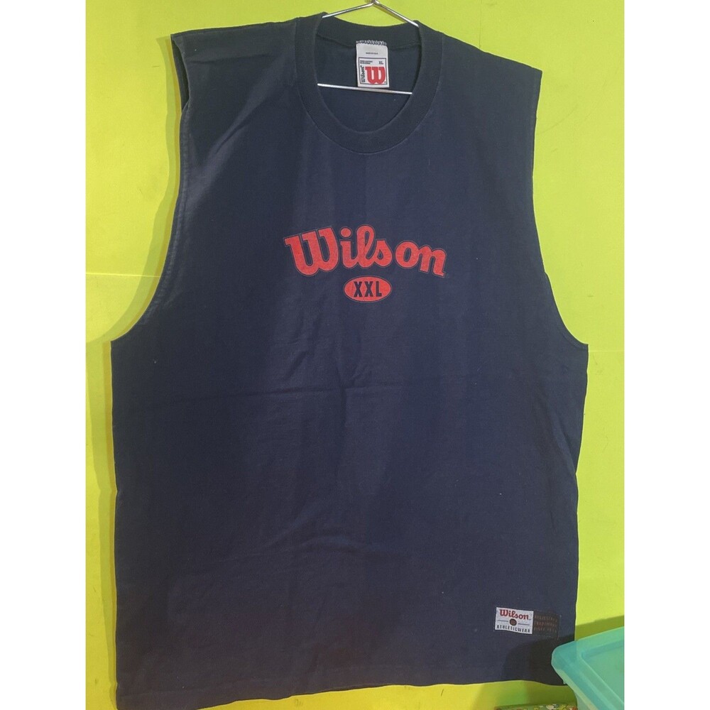 Vintage 90s Wilson muscle tank XL Navy Blue